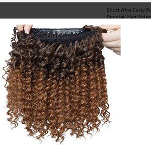 Short Afro Curly Ponytail Drawstring Ponytail Hair